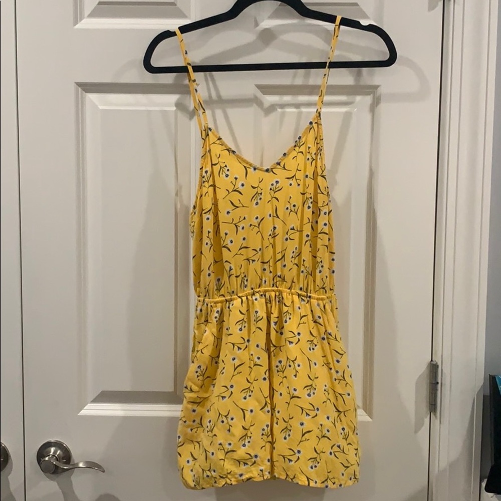 NWOT H&M Divided Yellow Floral Romper Sz 6